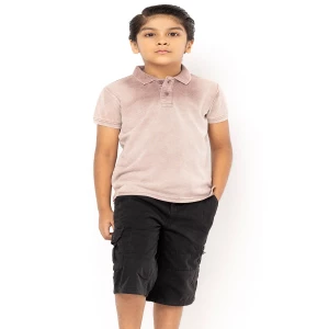 Mauve Mixed Cotton Polo Shirt